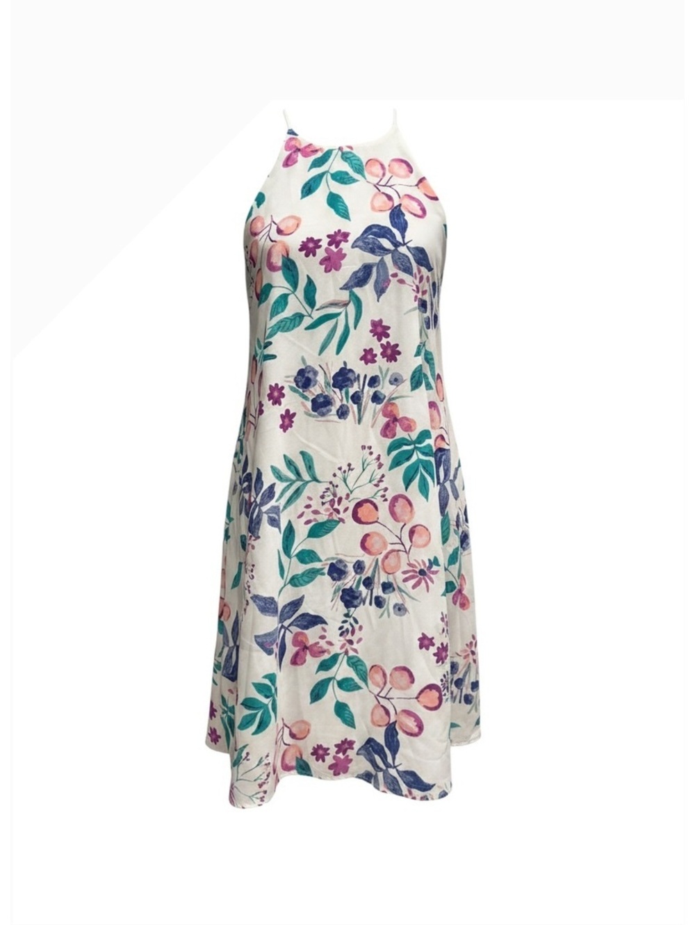 Everly Floral Print Polyester Dress Size Small